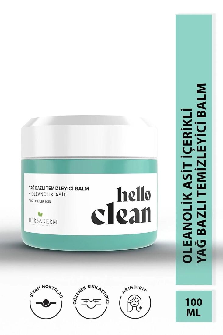 Hello Clean Gözenek Karşıtı Yağ Bazlı Temizleyici Balm + Oleanolik Asit 100 Ml - 1