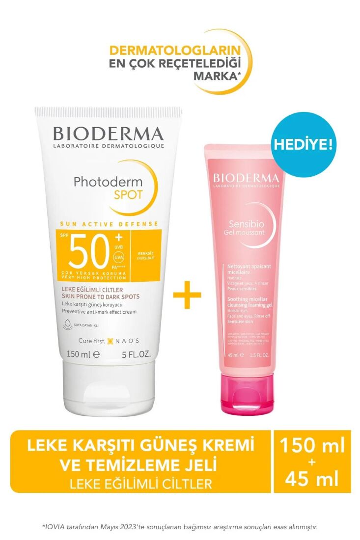 Photoderm Spot Spf50+ &Sensibio Foaming Gel 45 Ml Kofre - 1