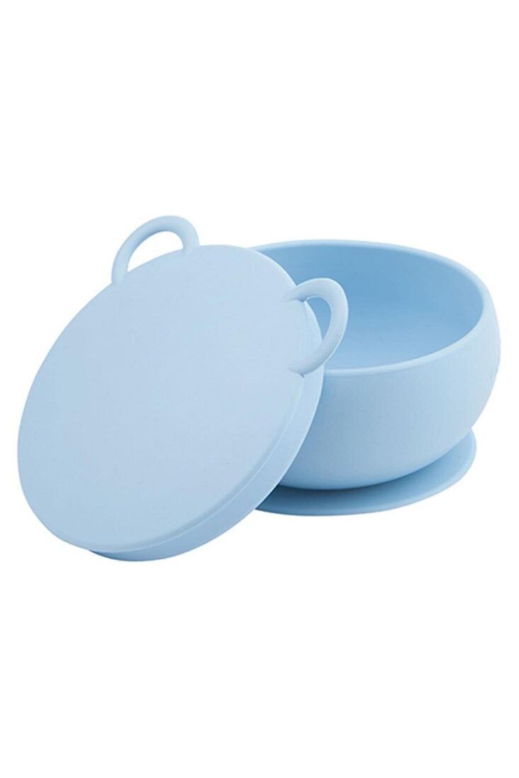 Silikon Kapaklı Kase Vakum Tabanlı Mineral Blue - 1