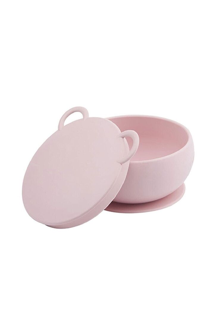Silikon Kapaklı Kase Vakum Tabanlı Pinky Pink - 1